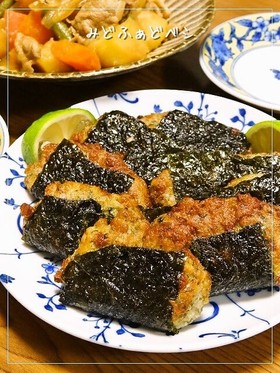 酒飲み喜ぶ✿納豆とつくね芋の磯辺揚げ