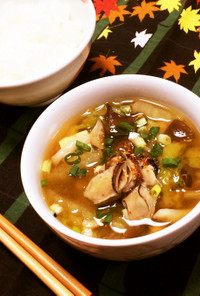 牡蠣の味噌スープ