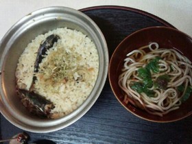サンマ粥と蕎麦(血管ダイエット食963)