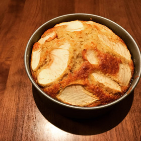 簡単!バター不要HMでバナナりんごケーキ