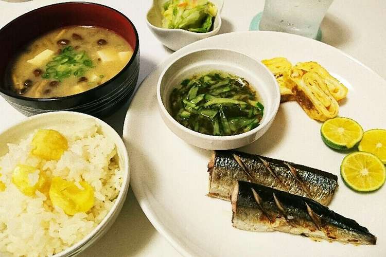 今夜の栗ご飯定食 レシピ 作り方 By ターコイズ２２ クックパッド