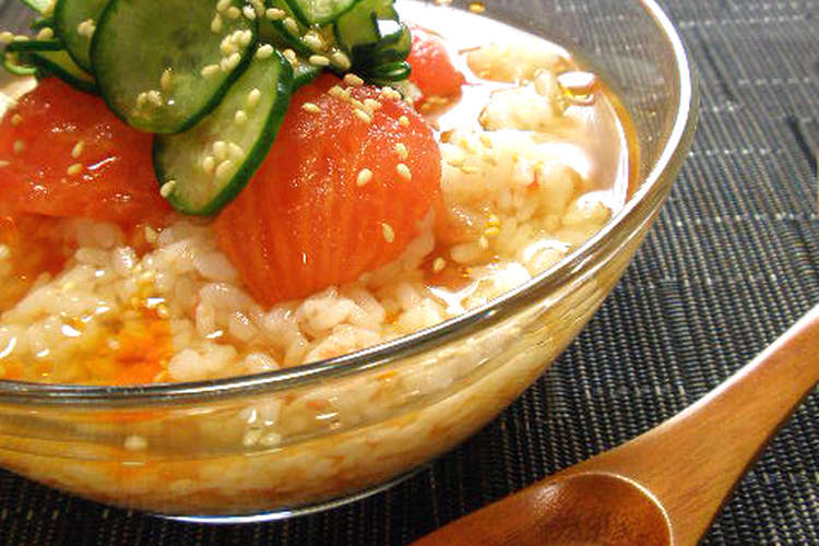 トマトの冷製 ピリ辛茶漬け レシピ 作り方 By Kuikomi クックパッド 簡単おいしいみんなのレシピが349万品