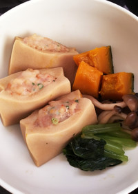 高野豆腐の肉詰め