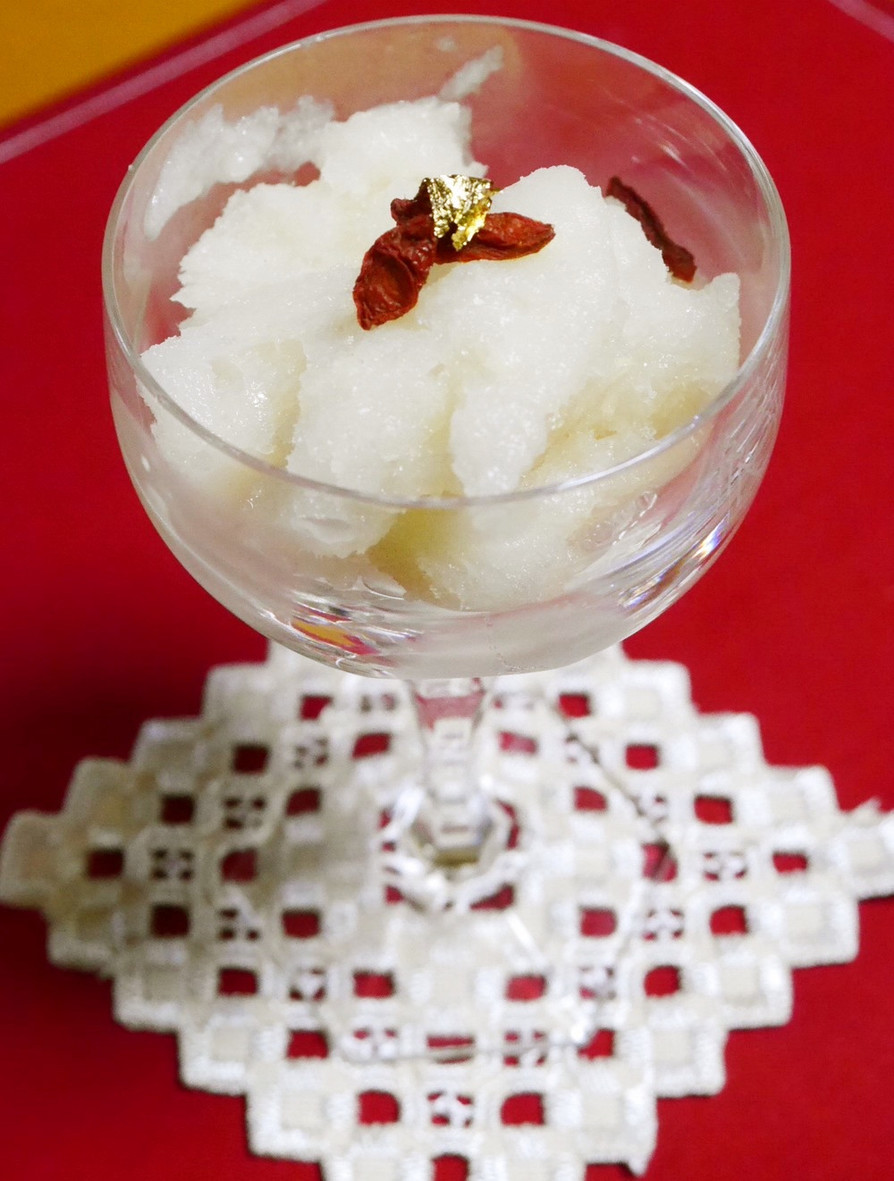 梨と甘酒のグラニテ 生姜風味の画像
