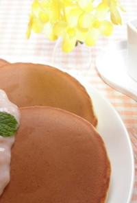 フルーチェで朝ご飯☆ふんわりホットケーキ