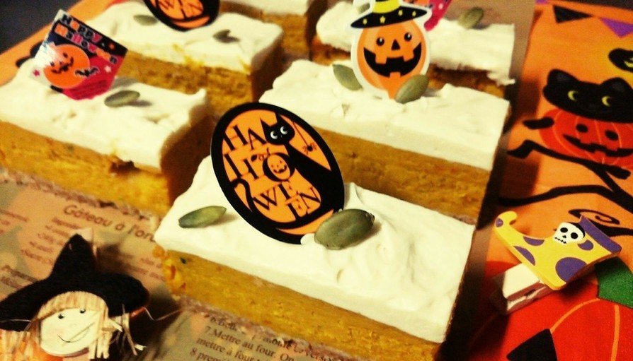 ハロウィンに☆どっしりかぼちゃのケーキ♪の画像