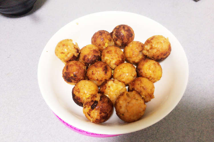 簡単 たこ焼き器でライスボール レシピ 作り方 By ランランルゥルル クックパッド 簡単おいしいみんなのレシピが352万品