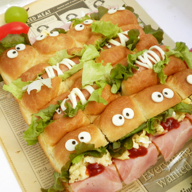 ちぎりパンでハロウィンサンドイッチ レシピ 作り方 By はしごしゃ クックパッド ちぎりパンでハロウィンサンドイッチ レシピ 作り方 By はしごしゃ クックパッド