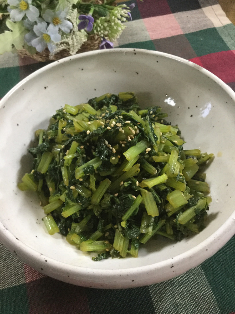 シンプルに！大根菜の炒め物♡の画像