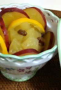 リンゴのコンポートとサツマイモのレモン煮