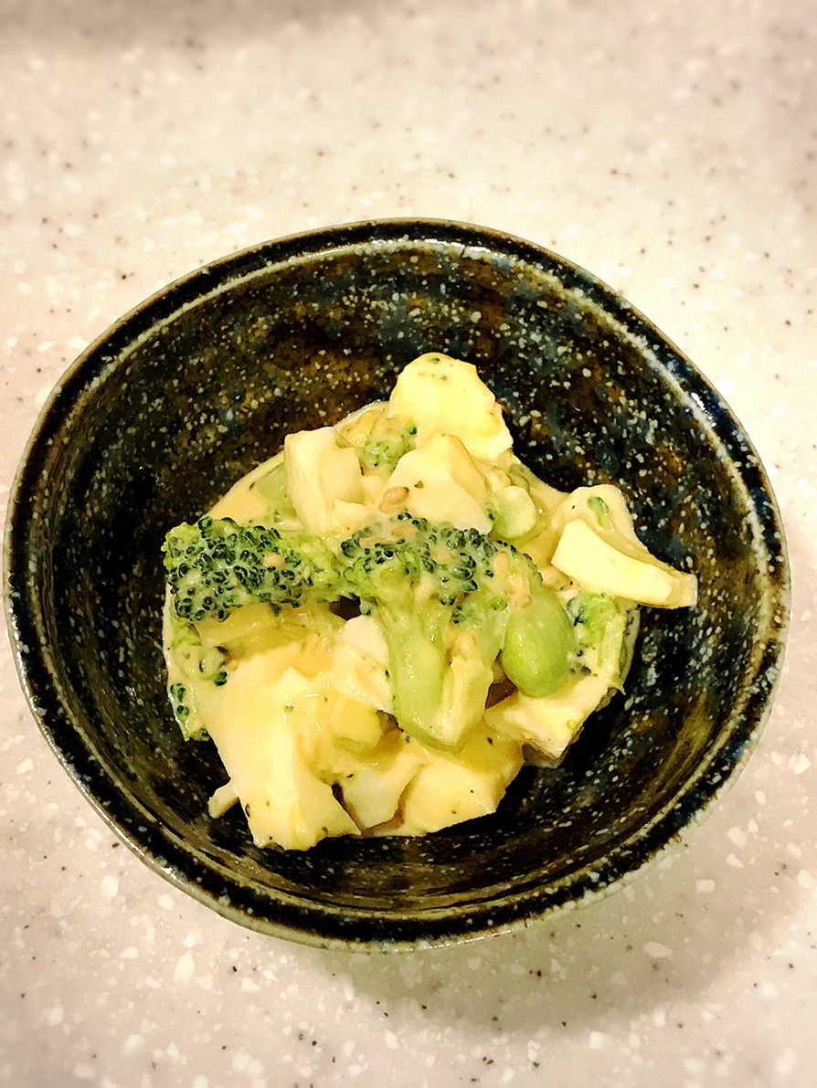 ブロッコリーと枝豆の卵サラダの画像