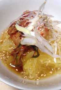素麺かぼちゃの韓国冷麺風