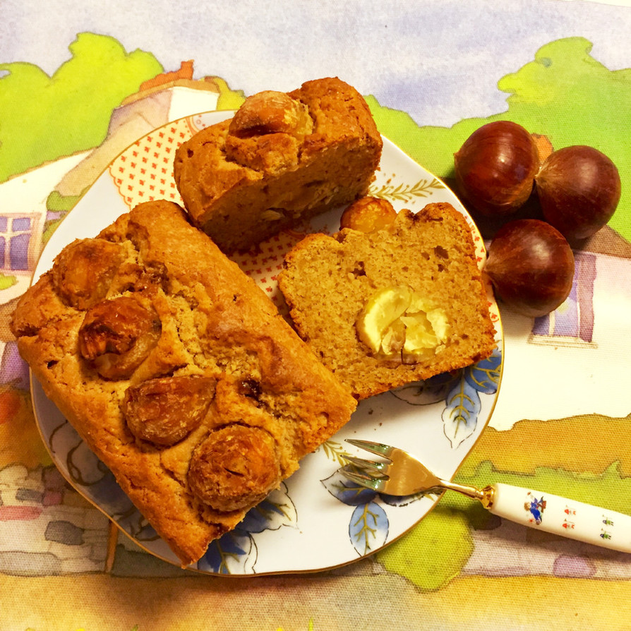 ほっくり秋☆黒糖マロンパウンドケーキの画像