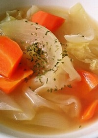 まな板なし♪5分で旨味ぎゅっと野菜スープ