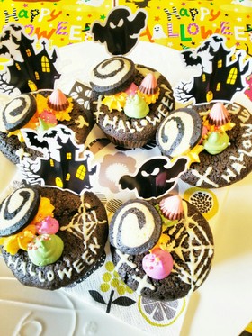 ハロウィン チョコのカップケーキ