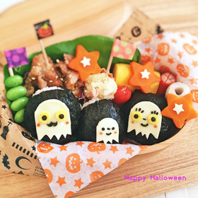 ハロウィン★オバケ簡単おにぎり♡キャラ弁