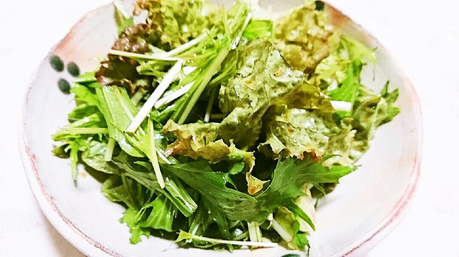 水菜とサニーレタスのサラダの画像