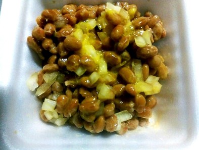 玉ねぎ納豆☝究極アレンジ納豆ご飯おかずの写真
