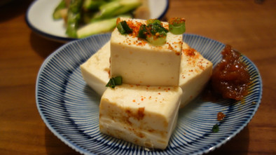 柚子味噌七味の焼き豆腐の写真