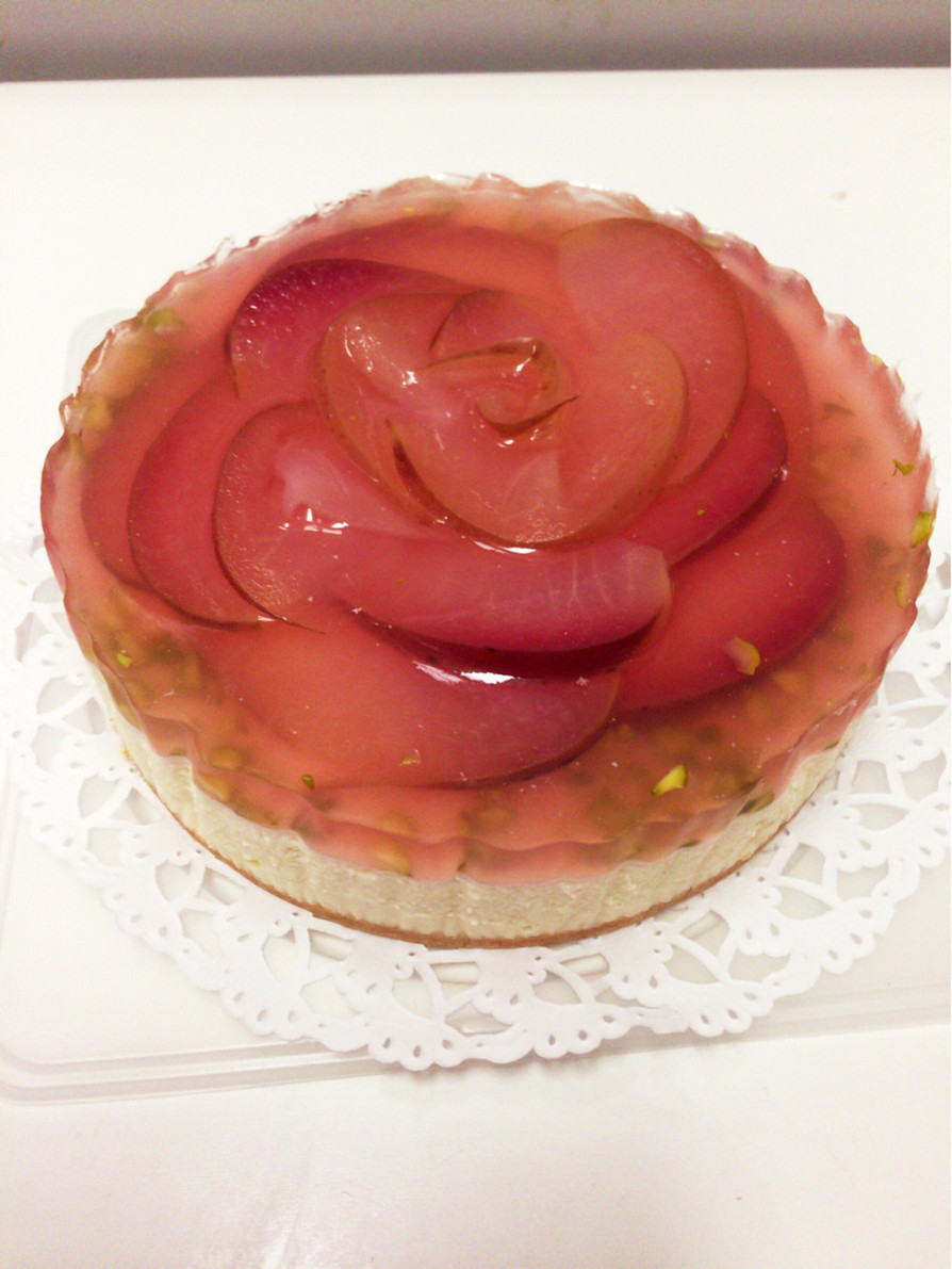 りんごの花＊レアチーズケーキの画像