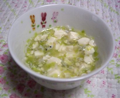 豆腐のレタスあんかけ（離乳食・中期）の画像