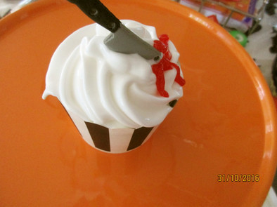 ハロウイーン　カプチーノカップケーキの写真