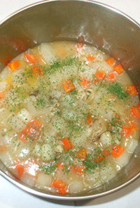 簡単スープ煮♪ホタテ缶と大根の優しい味