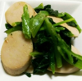 魚肉ソーセージほうれん草炒め✨弁当おかず