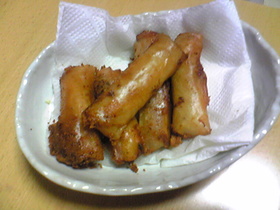 アスパラベーコンのチーズ春巻き