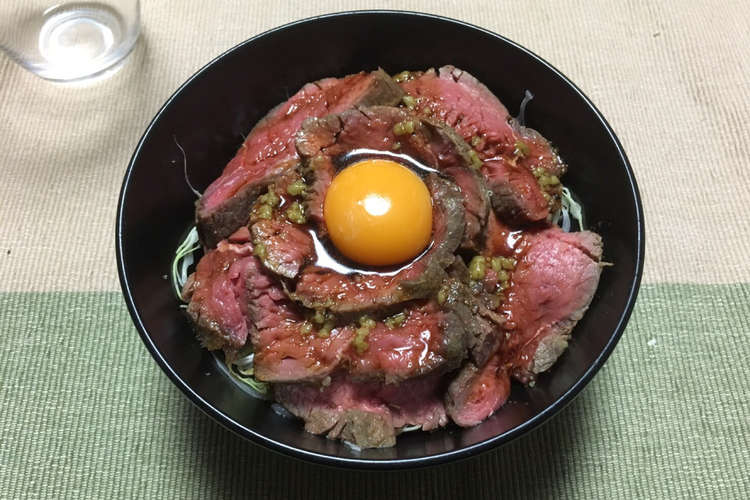 ローストビーフ丼 コストコのお肉で作る レシピ 作り方 By Naruまま クックパッド
