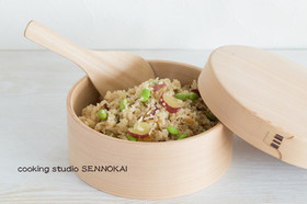 簡単☆さつまいもと昆布の炊き込みご飯