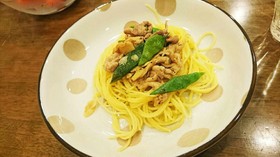 豚肉となた豆の簡単パスタ♪