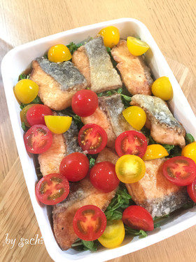 【作り置き】鮭と豆苗の南蛮漬け