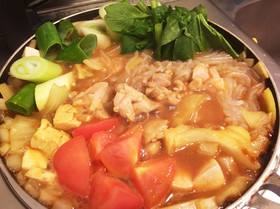 シメまでいただく!一人前簡単《カレー鍋》