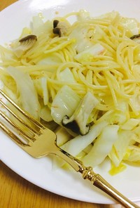レンジ６分白菜とエリンギのペペロンチーノ