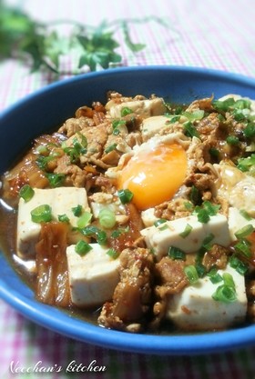 甘辛で旨辛!豆腐と豚のおつまみチゲ