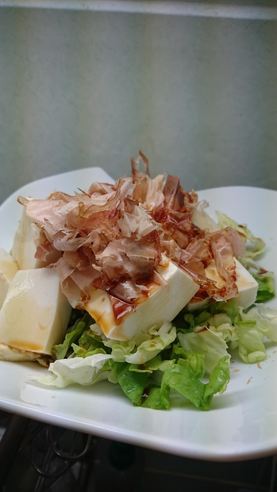 糖質制限☆レタサイと豆腐のサラダの画像