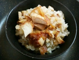 残った唐揚げは炊き込みご飯❤鍋編めんつゆ
