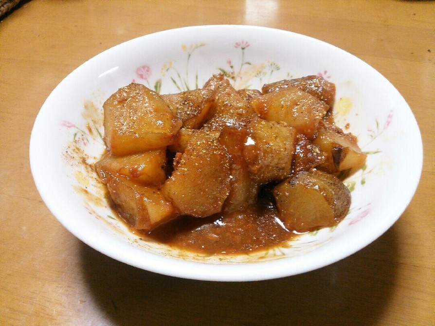 ヤーコンの揚げ味噌煮　山椒風味の画像