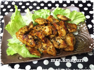 ポン酢と中濃ソースde鶏胸肉の照り焼きの写真