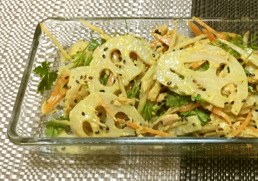 蓮根・ごぼうの根菜シーチキンサラダの画像
