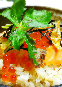 ◆ダシの旨味♪鮭とイクラの炊き込みご飯◆