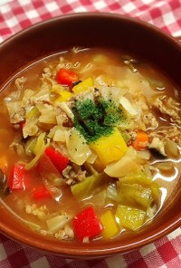 牛肉と野菜たっぷりトマトスープ～ダシダ