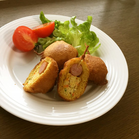 ベジローストとウィンナーのフリッター