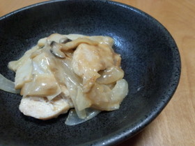 鶏むね肉のとろ~り味噌マヨチーズ炒め