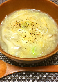 簡単とろとろ♡舞茸とえのきの生姜餡スープ