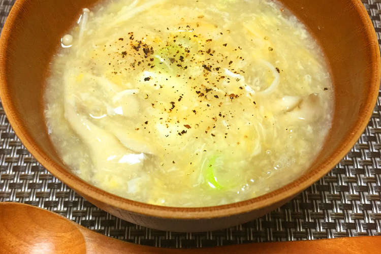 簡単とろとろ 舞茸とえのきの生姜餡スープ レシピ 作り方 By 15makiart クックパッド 簡単おいしいみんなのレシピが352万品