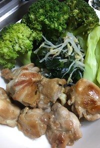 筋肉タンパク質-鶏モモ炒め-ニンニク風味