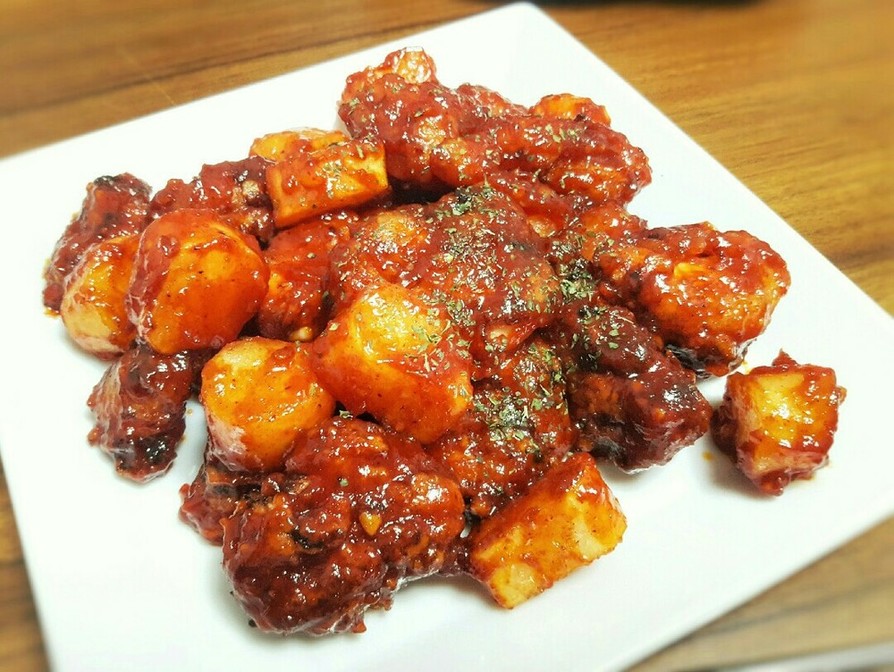 韓国甘辛チキン タッカンジョン 닭강정の画像