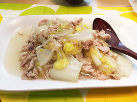 鍋の余り物であったか豚肉白菜あんかけ